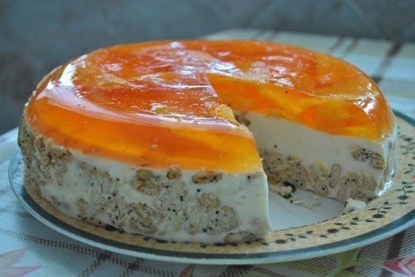 Апельсиновый тортик без выпечки — просто, вкусно и красиво