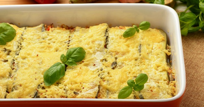 Аппетитная лазанья из кабачков с курицей