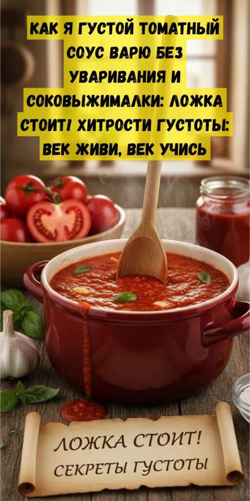 Как я густой томатный соус варю без уваривания и соковыжималки: ложка стоит! Хитрости густоты: век живи, век учись