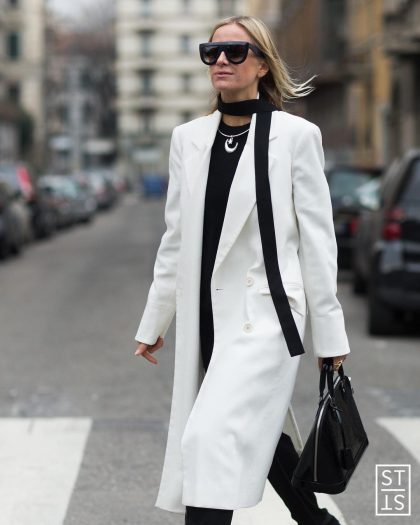C чем носить белое пальто: 6 роскошных идей