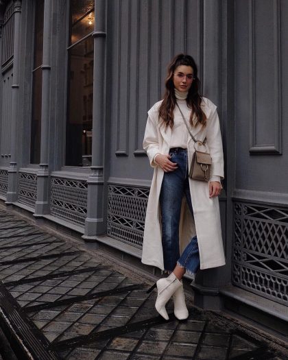 C чем носить белое пальто: 6 роскошных идей