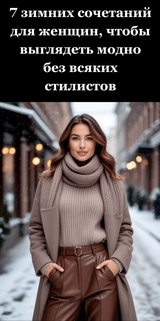 7 зимних сочетаний для женщин, чтобы выглядеть модно без всяких стилистов