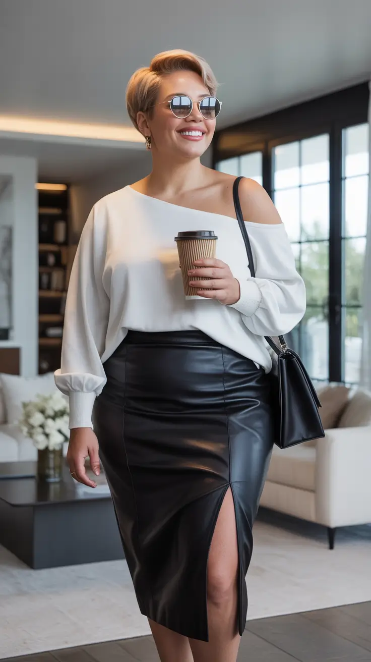 24 стильных образа для женщин с пышными формами: свежие, эффектные и трендовые образы