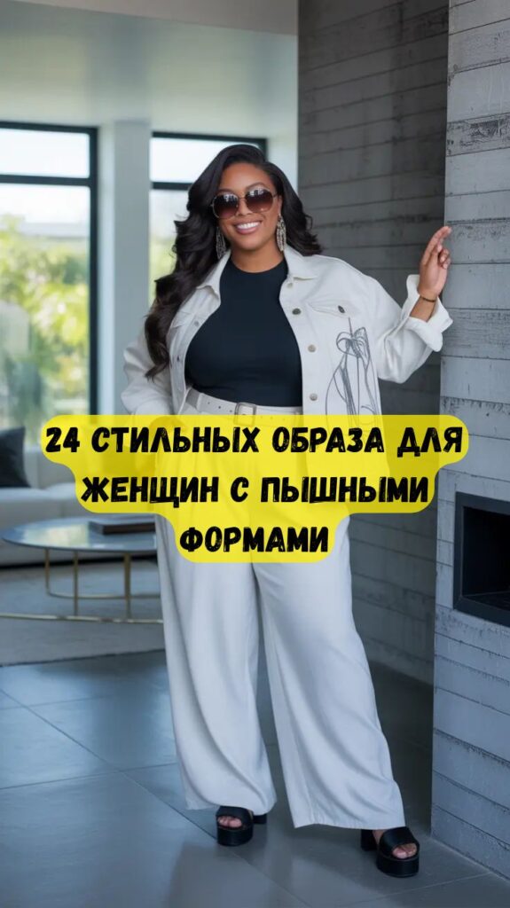 24 стильных образа для женщин с пышными формами: свежие, эффектные и трендовые образы