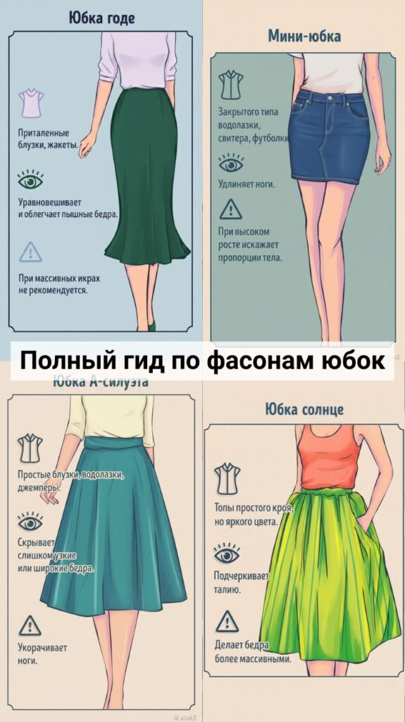 Полный гид по фасонам юбок