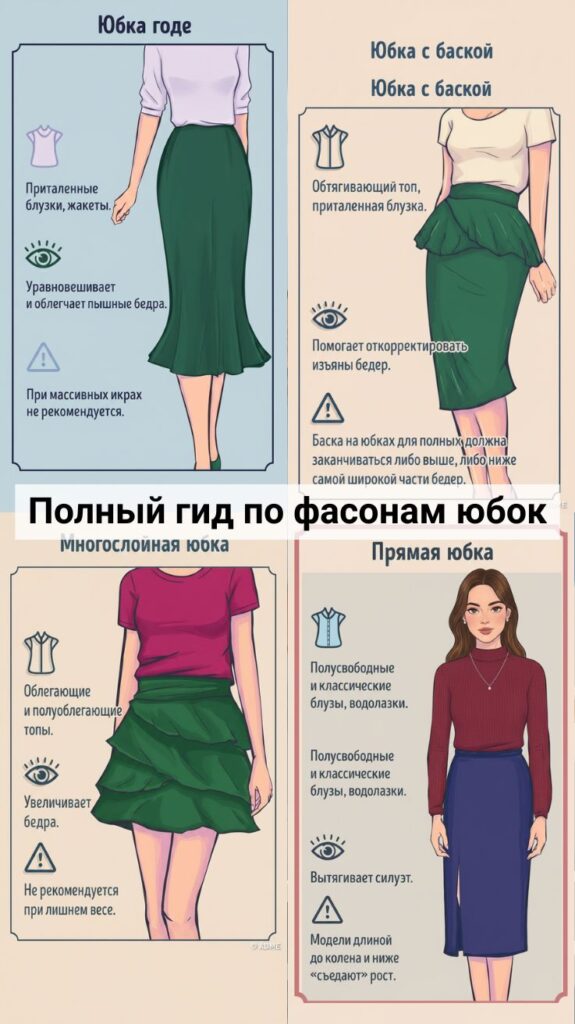 Полный гид по фасонам юбок