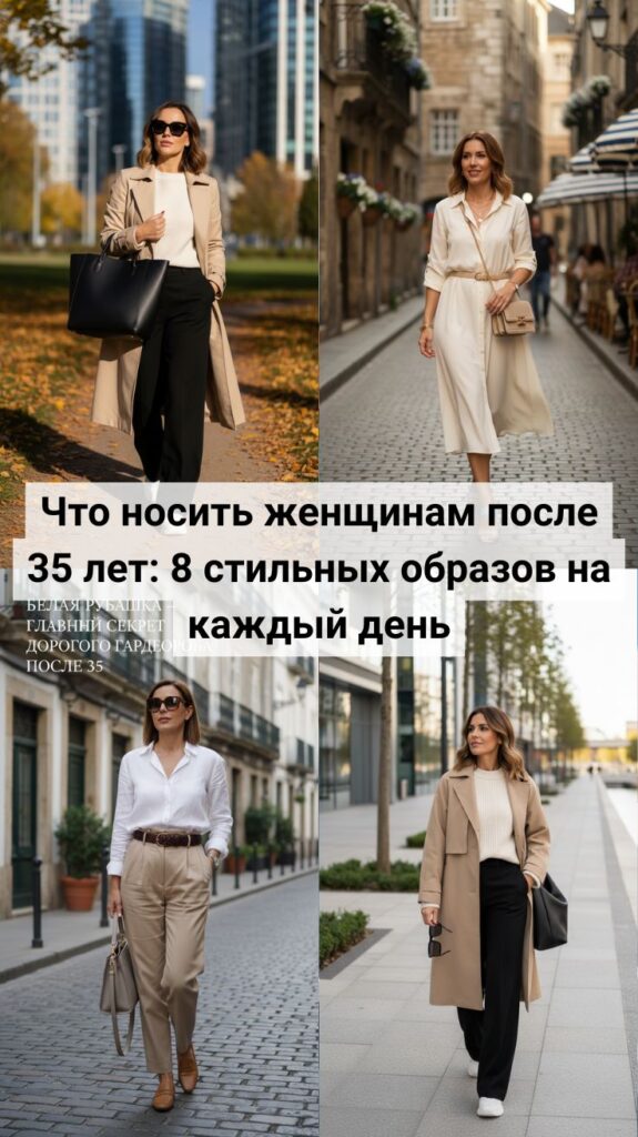 Что носить женщинам после 35 лет: 8 стильных образов на каждый день, которые выглядят дорого и актуально в 2026 году