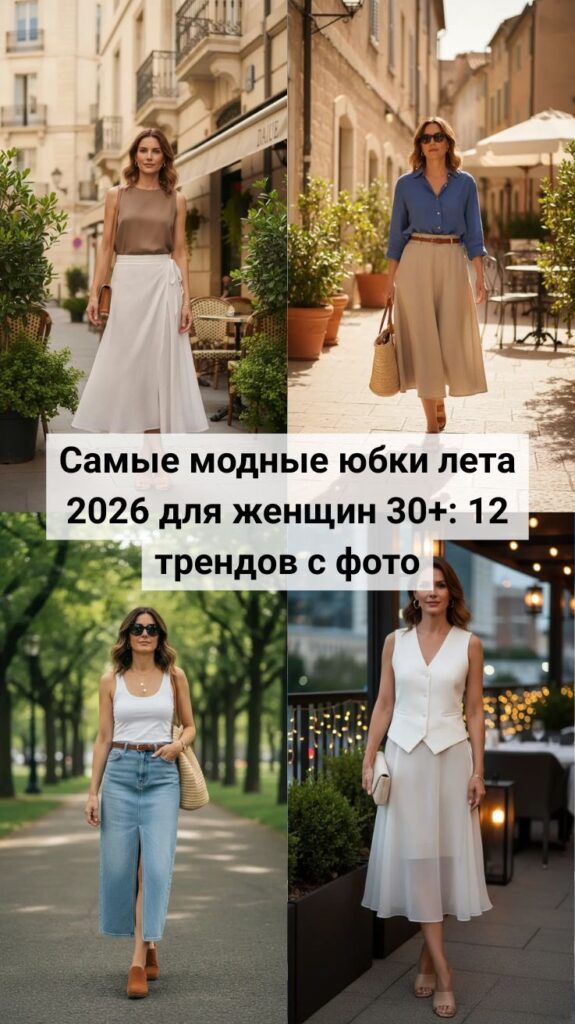 Самые модные юбки лета 2026 для женщин 30+