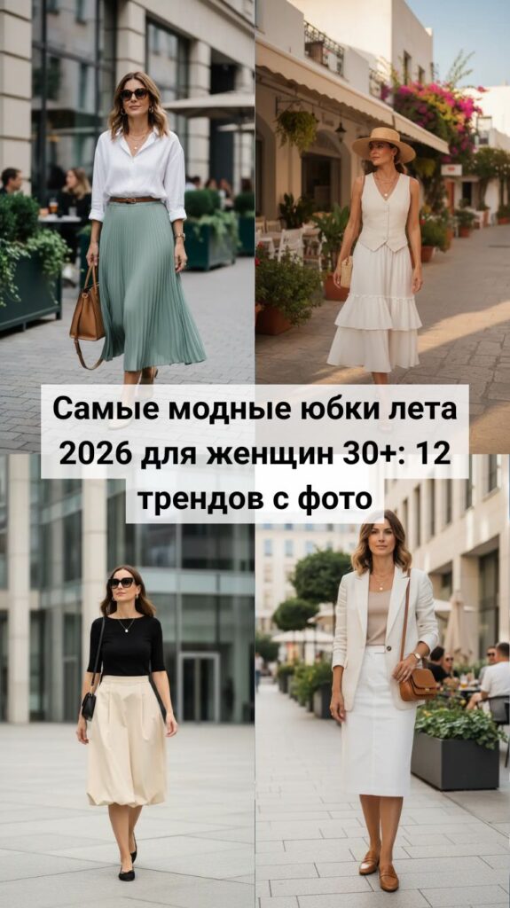 Самые модные юбки лета 2026 для женщин 30+