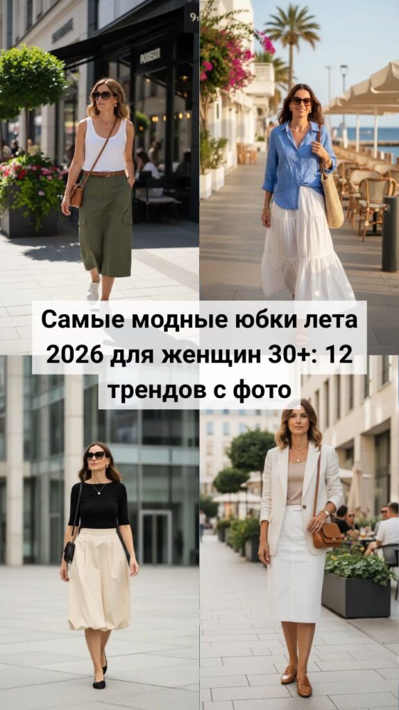 Самые модные юбки лета 2026 для женщин 30+