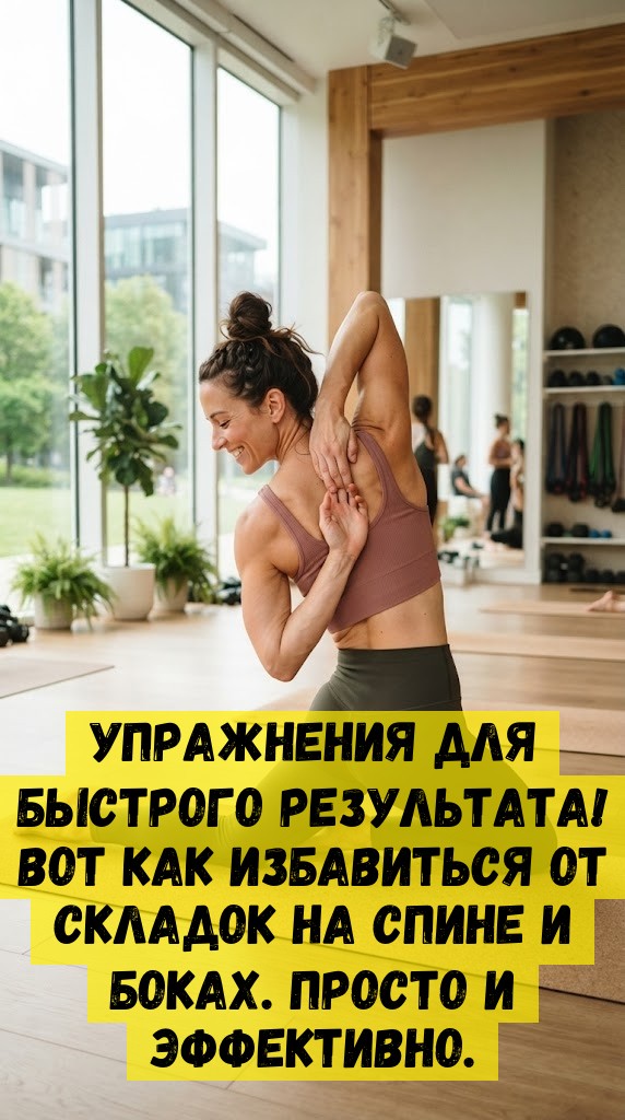 Упражнения для быстрого результата! Вот как избавиться от складок на спине и боках. Просто и эффективно.