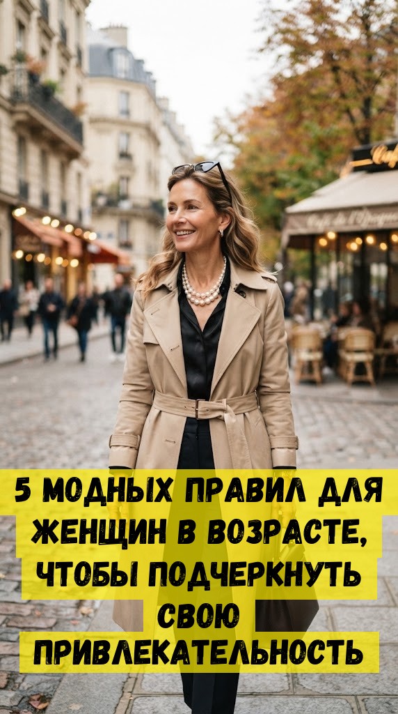 5 модных правил для женщин в возрасте, чтобы подчеркнуть свою привлекательность