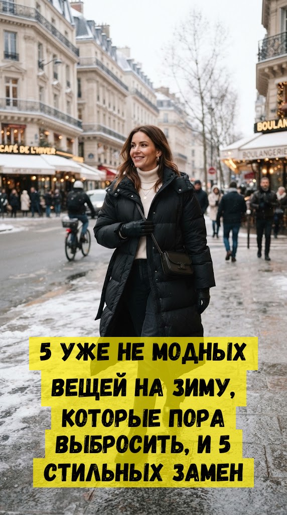 5 уже не модных вещей на зиму, которые пора выбросить, и 5 стильных замен