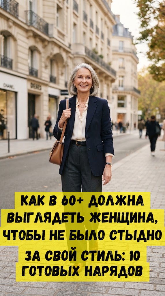 Как в 60+ должна выглядеть женщина, чтобы не было стыдно за свой стиль: 10 готовых нарядов