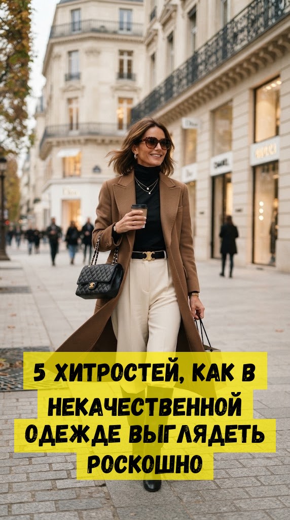 5 хитростей, как в некачественной одежде выглядеть роскошно