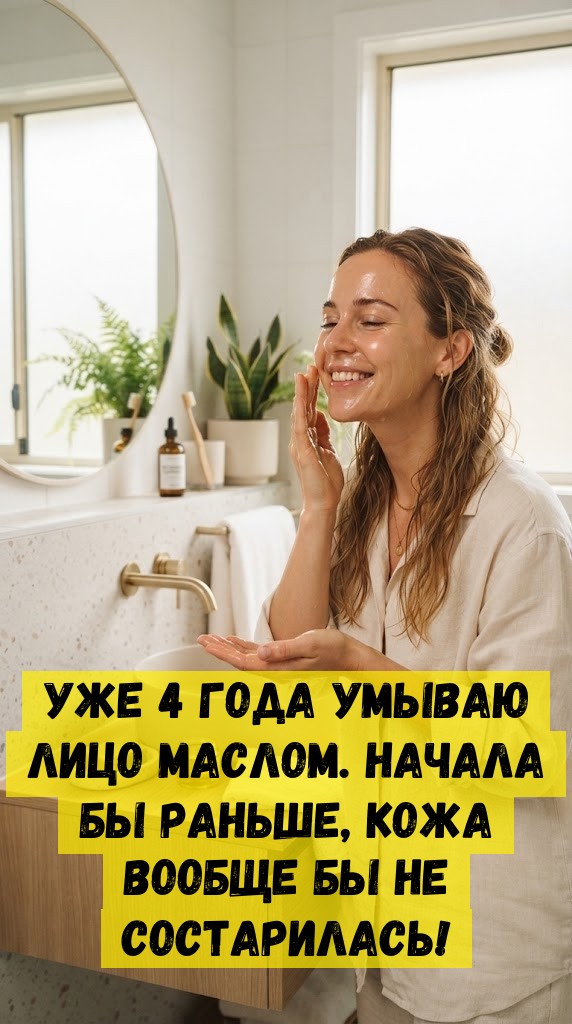 Уже 4 года умываю лицо маслом. Начала бы раньше, кожа вообще бы не состарилась!