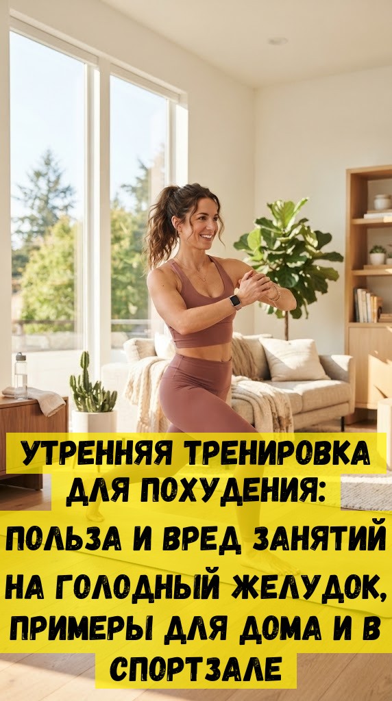 Утренняя тренировка для похудения: польза и вред занятий на голодный желудок, примеры для дома и в спортзале