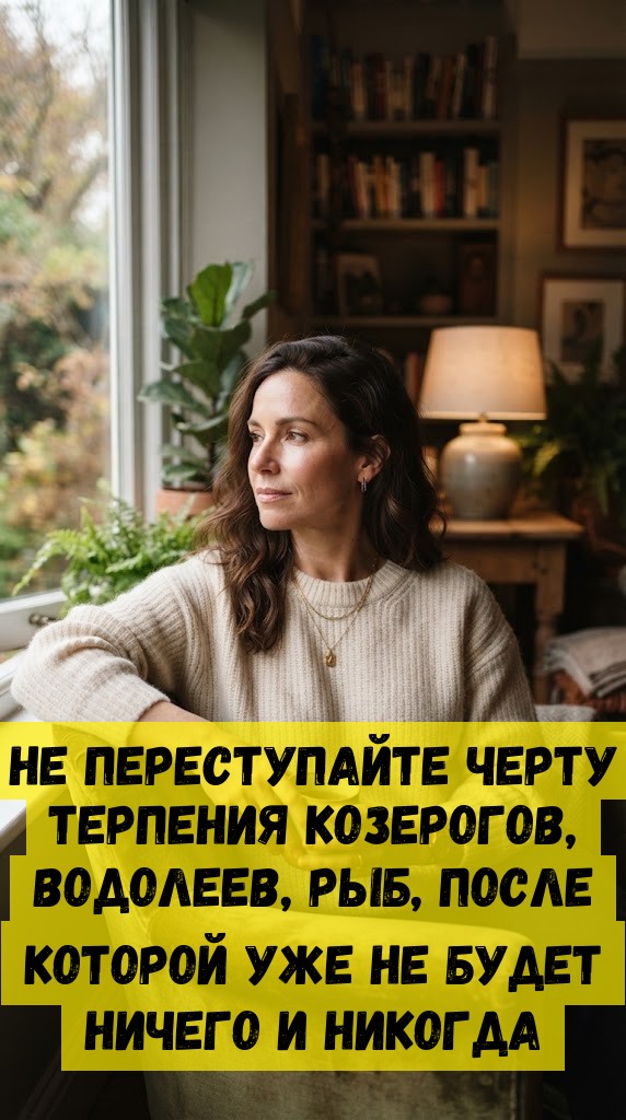 Не переступайте черту терпения Козерогов, Водолеев, Рыб, после которой уже не будет ничего и никогда