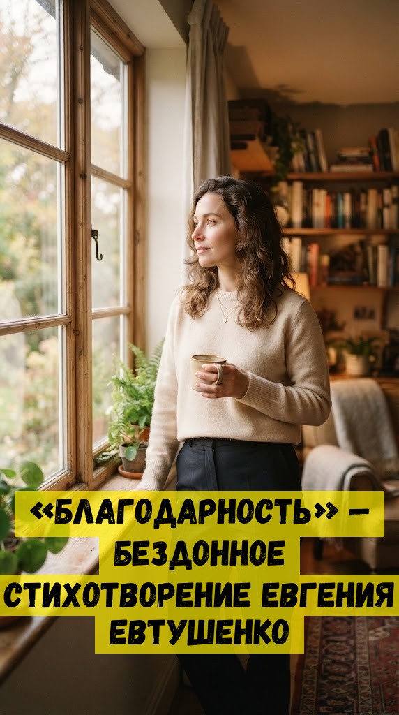 &laquo;Благодарность&raquo; &mdash; бездонное стихотворение Евгения Евтушенко