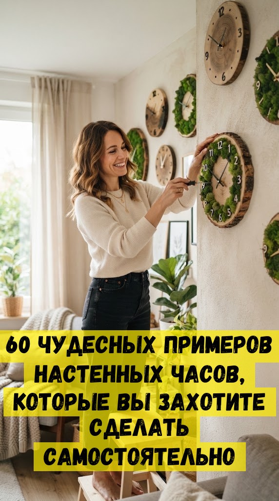 60 Чудесных примеров настенных часов, которые вы захотите сделать самостоятельно