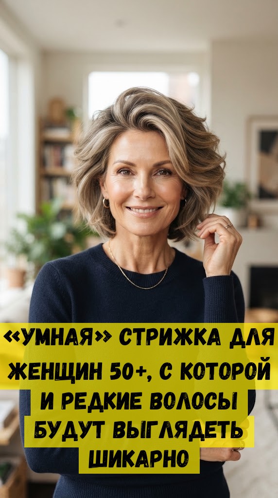 &laquo;Умная&raquo; стрижка для женщин 50+, с которой и редкие волосы будут выглядеть шикарно
