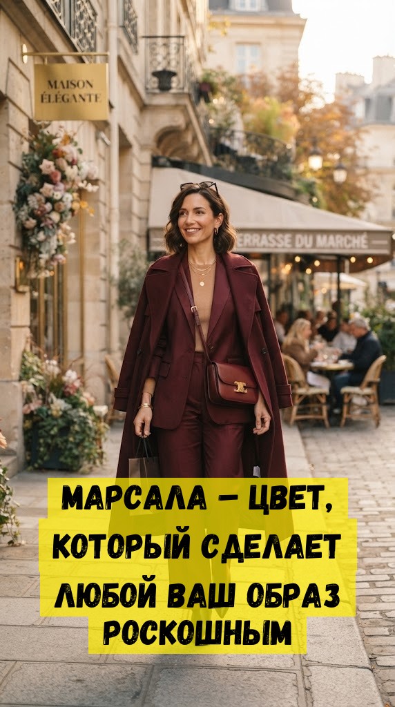 Марсала &ndash; цвет, который сделает любой ваш образ роскошным