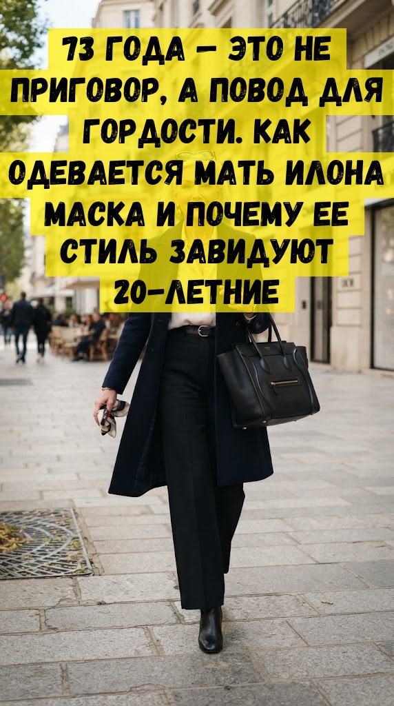 73 года&nbsp;&mdash; это не приговор, а повод для гордости. Как одевается мать Илона Маска и почему ее стиль завидуют 20-летние