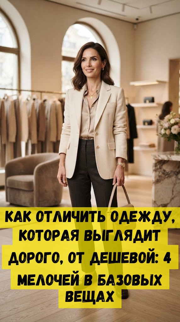 Как отличить одежду, которая выглядит дорого, от дешевой: 4 мелочей в базовых вещах