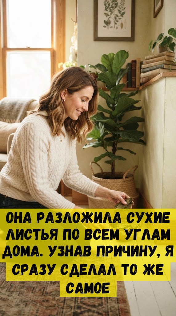 Она разложила сухие листья по всем углам дома. Узнав причину, я сразу сделал то же самое