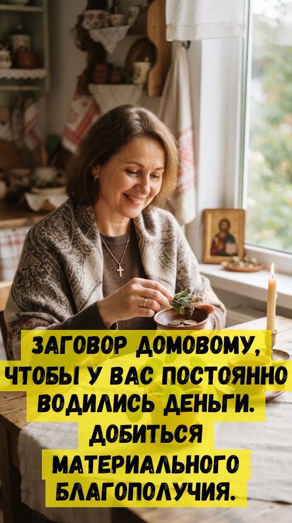 Заговор домовому, чтобы у вас постоянно водились деньги. Добиться материального благополучия.