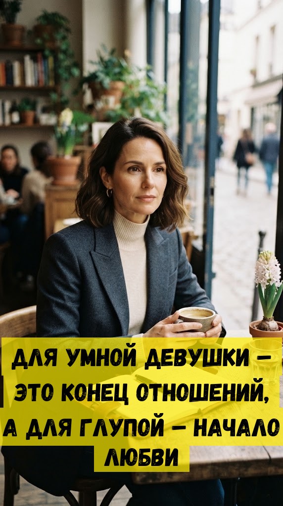 Для умной девушки &ndash; это конец отношений, а для глупой &ndash; начало любви