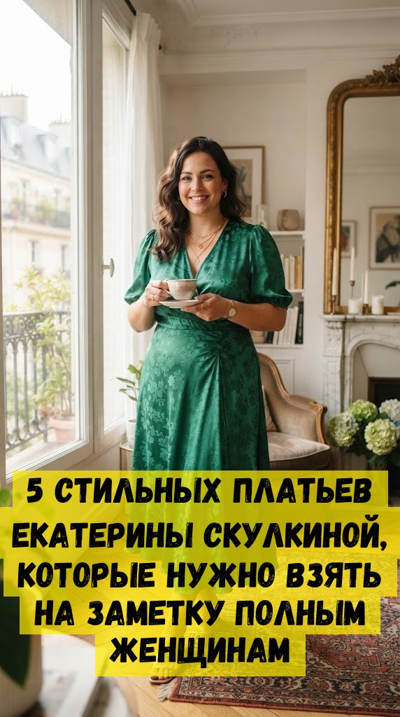 5 стильных платьев Екатерины Скулкиной, которые нужно взять на заметку полным женщинам