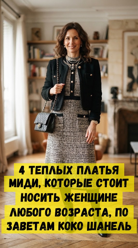 4 теплых платья миди, которые стоит носить женщине любого возраста, по заветам Коко Шанель