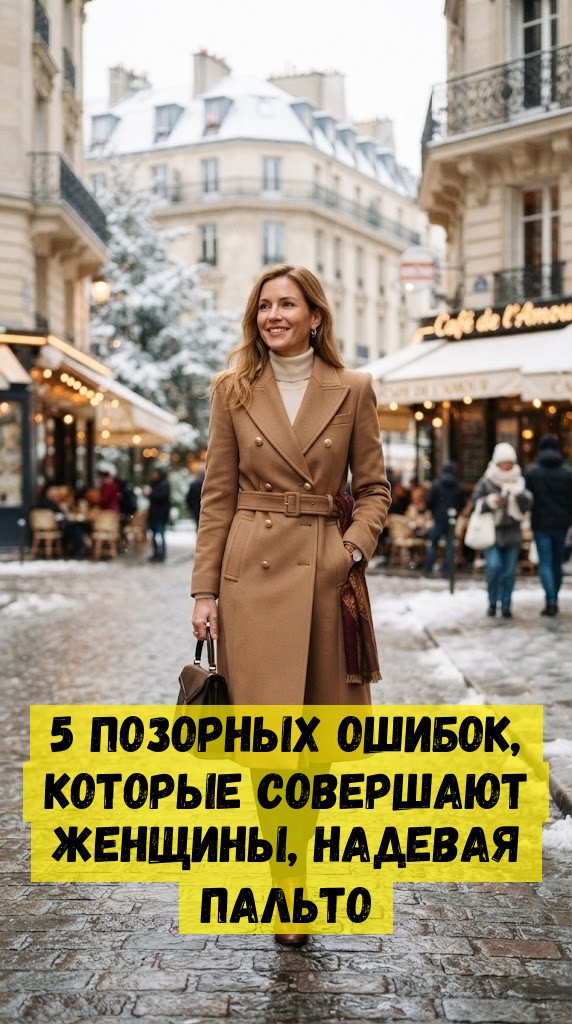 5 позорных ошибок, которые совершают женщины, надевая пальто