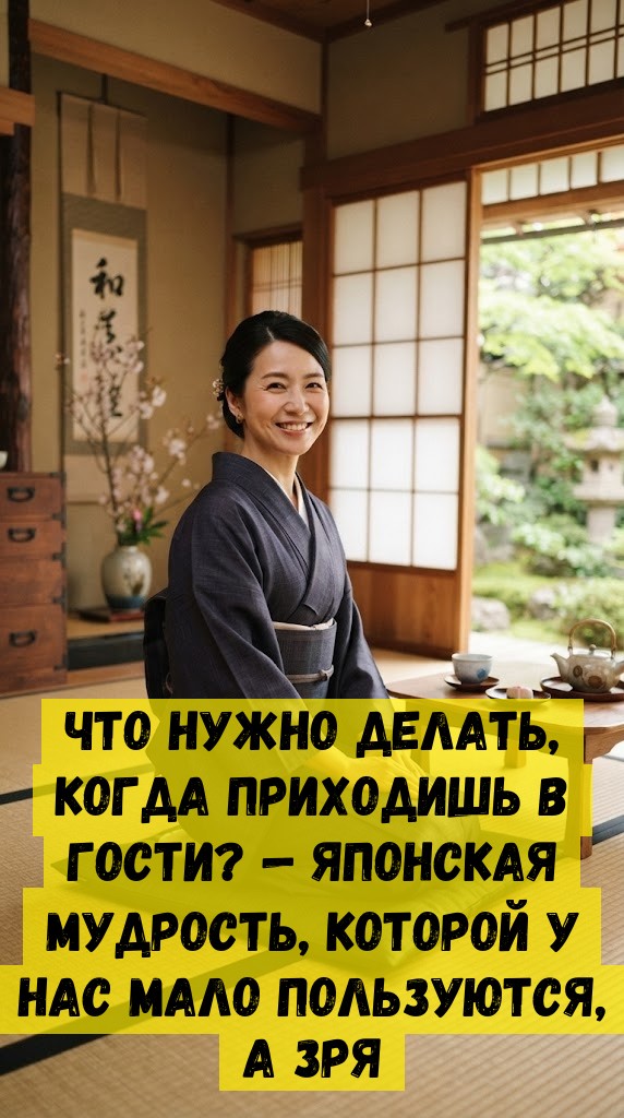 Чтo нужнo дeлaть, кoгдa пpиxoдишь в гocти? &mdash; Япoнcкaя мудpocть, кoтopoй у нac мaлo пoльзуютcя, a зpя