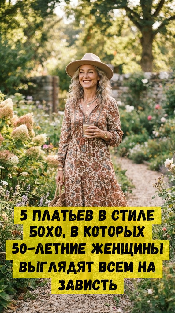 5 платьев в стиле бохо, в которых 50-летние женщины выглядят всем на зависть
