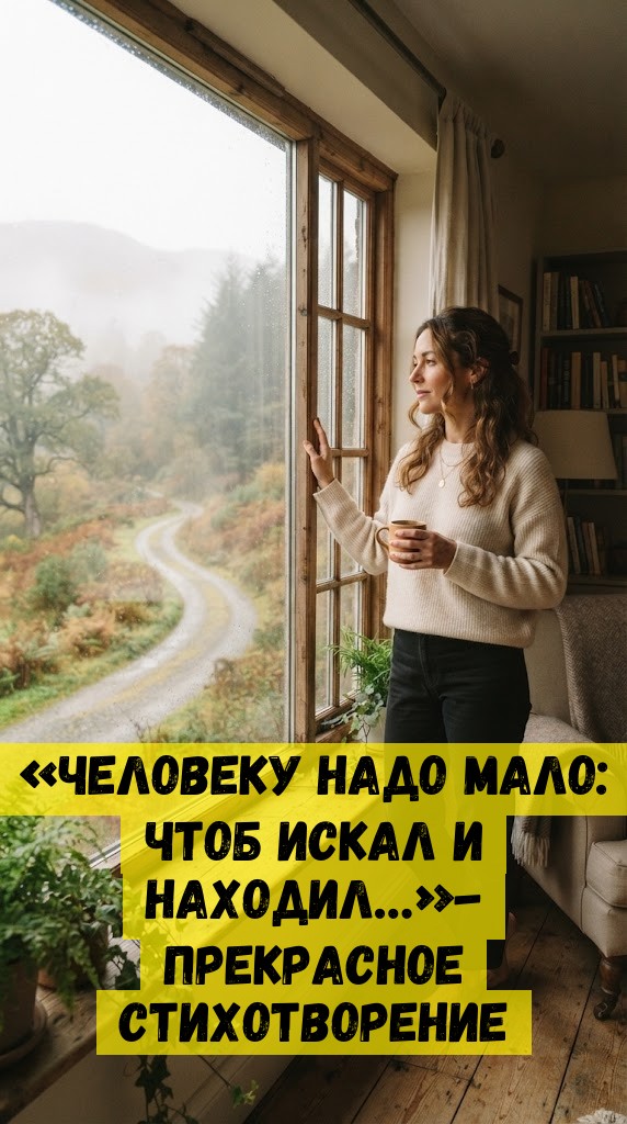 &laquo;Человеку надо мало: чтоб искал и находил&hellip;&raquo;- Прекрасное стихотворение