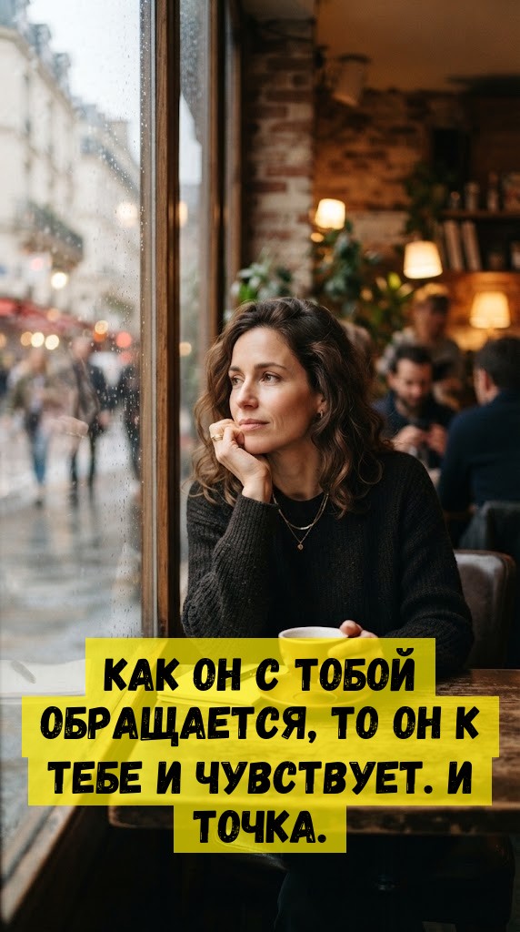 Как он с тобой обращается, то он к тебе и чувствует. И точка.