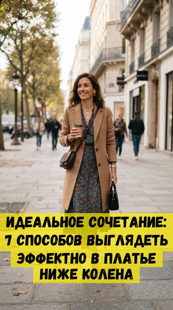 Идеальное сочетание: 7 способов выглядеть эффектно в платье ниже колена
