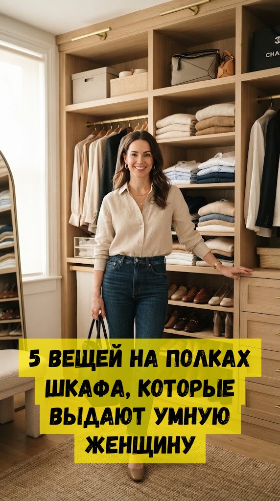 5 вещей на полках шкафа, которые выдают умную женщину