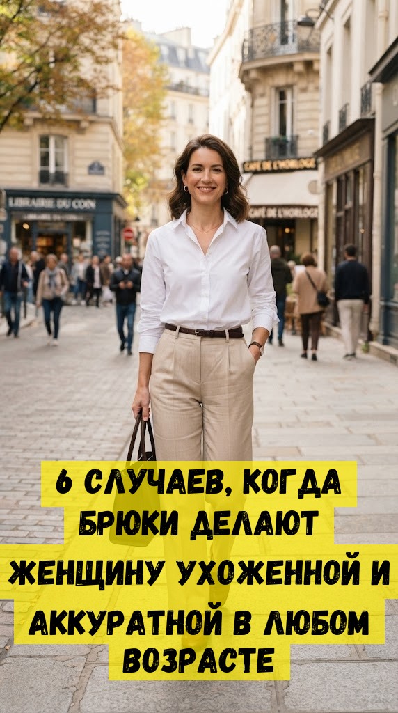 6 случаев, когда брюки делают женщину ухоженной и аккуратной в любом возрасте