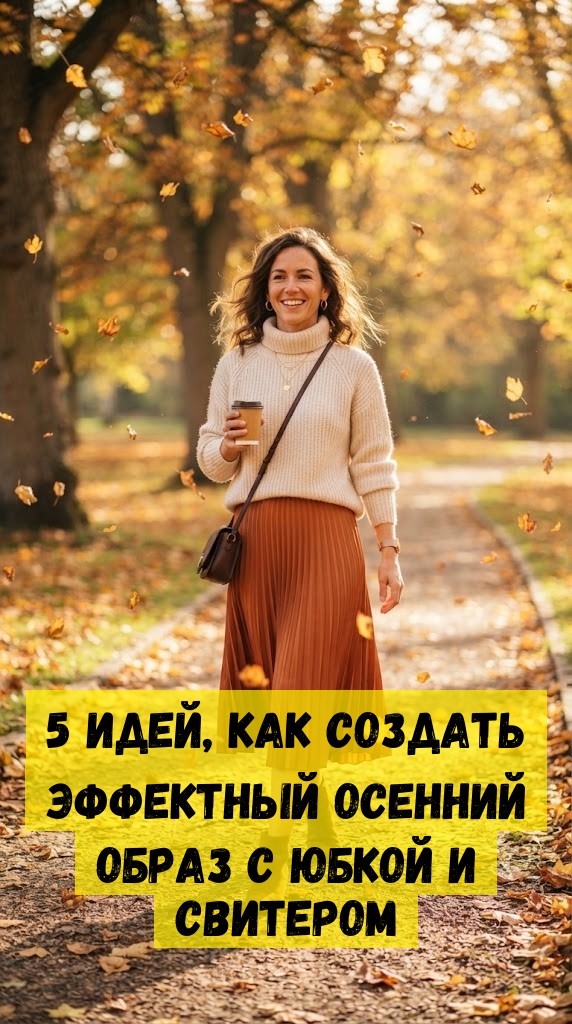 5 идей, как создать эффектный осенний образ с юбкой и свитером