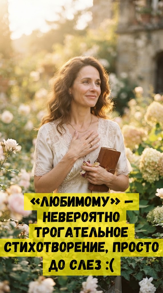 &laquo;Любимому&raquo; &mdash; Невероятно трогательное стихотворение, ПРОСТО ДО СЛЕЗ :(