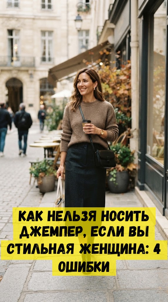 Как нельзя носить джемпер, если вы стильная женщина: 4 ошибки