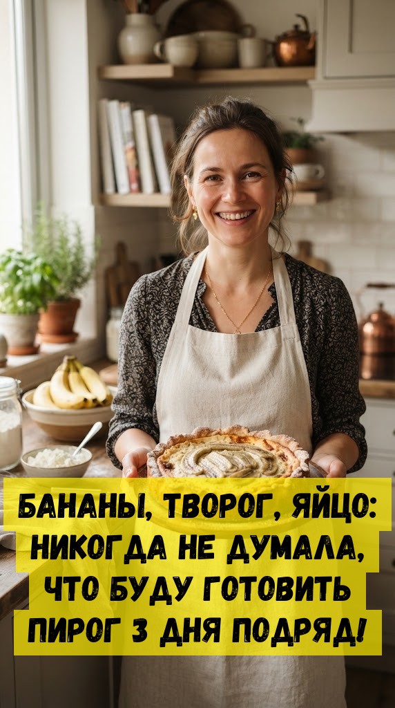 Бананы, творог, яйцо: никогда не думала, что буду готовить пирог 3 дня подряд!