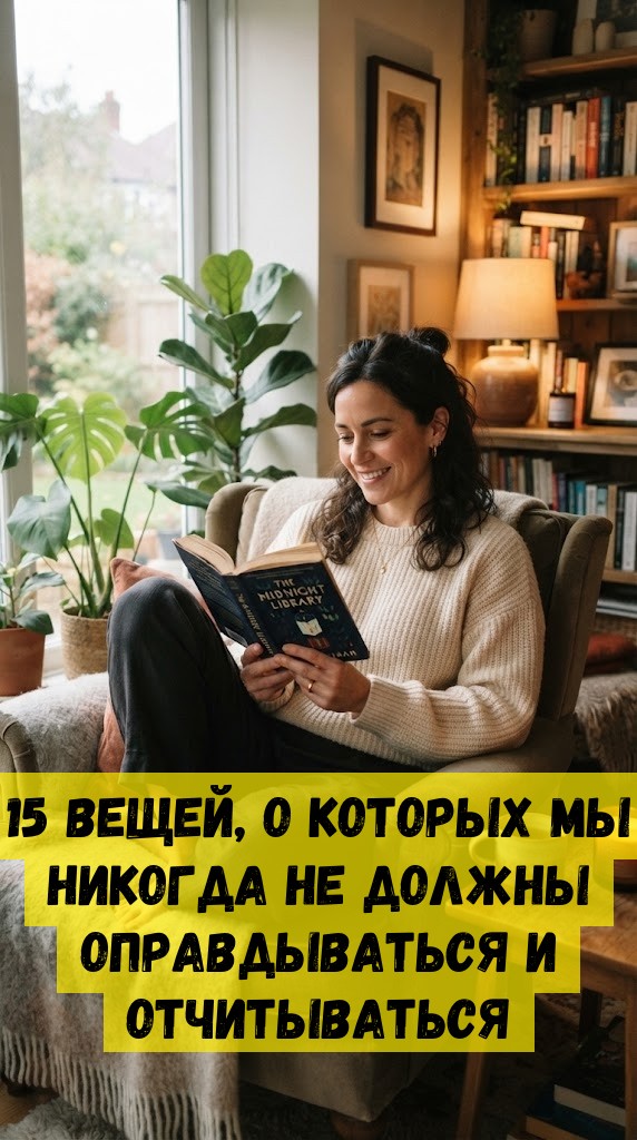 15 вещей, о которых мы никогда не должны оправдываться и отчитываться