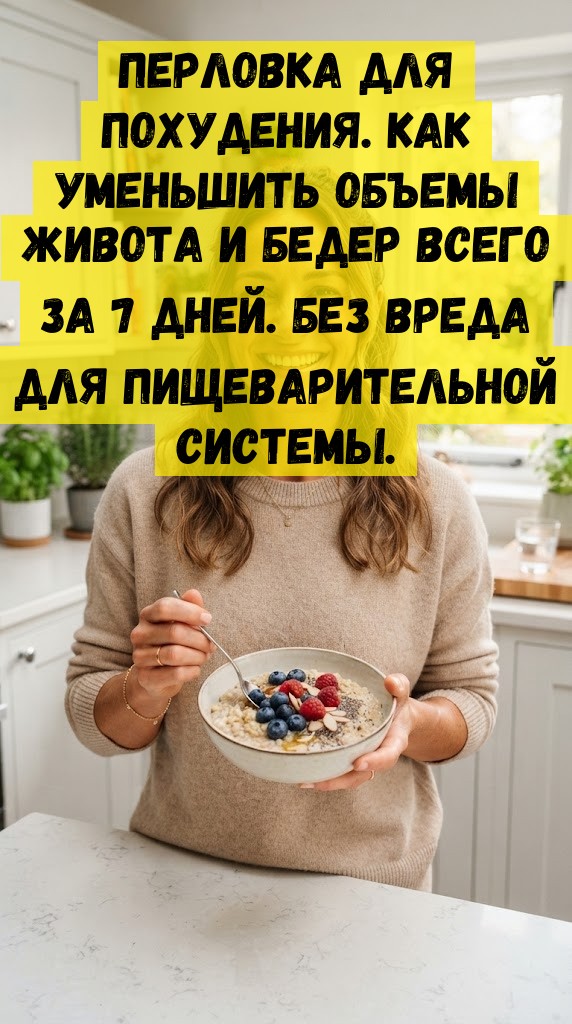 Перловка для похудения. Как уменьшить объемы живота и бедер всего за 7 дней. Без вреда для пищеварительной системы.