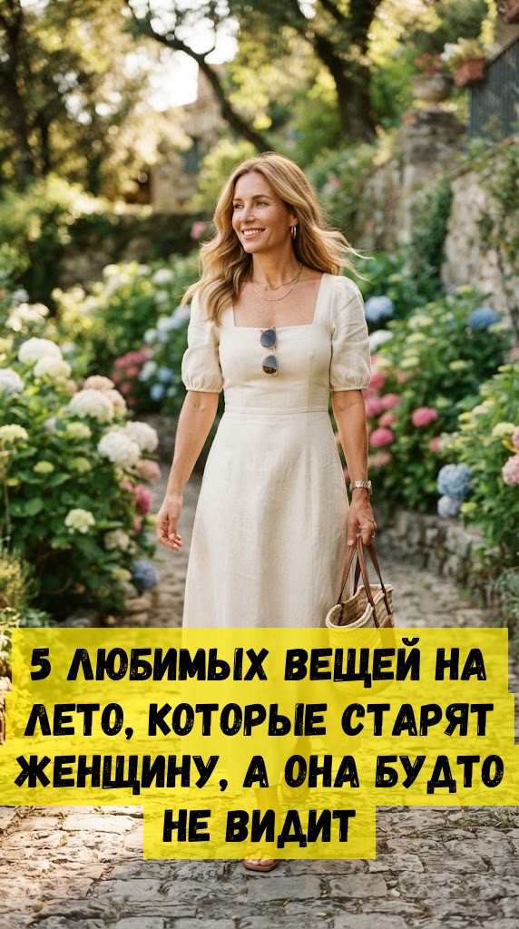 5 любимых вещей на лето, которые старят женщину, а она будто не видит 5 любимых вещей на лето, которые старят женщину, а она будто не видит