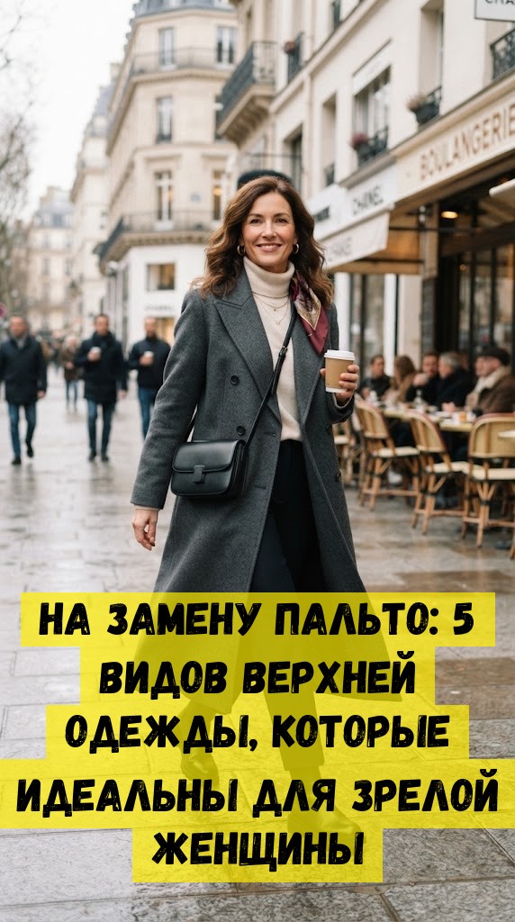 На замену пальто: 5 видов верхней одежды, которые идеальны для зрелой женщины