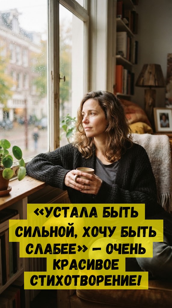 &laquo;Устала быть сильной, хочу быть слабее&raquo; &mdash; Очень красивое стихотворение!